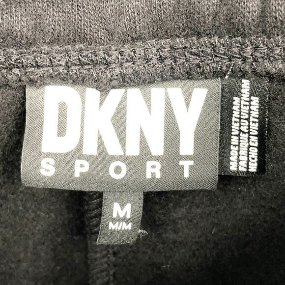 DKNY SPORT Womens Relaxed Joggers Medium Black Pants Embellished NWT - Picture 12 of 16